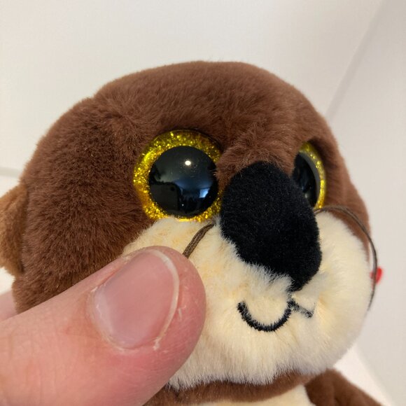 Ty Beanie Babies Mitch Otter 6" Stuffed Plush Toy 2022 Yellow Eyes With Tag - Picture 8 of 9